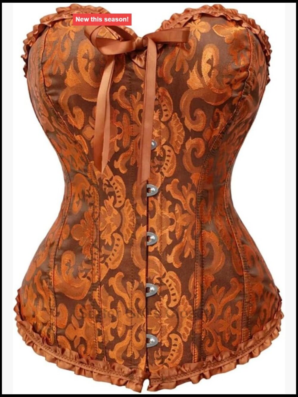 Vintage Lace Up Corset Top Steampunk Bustier Renaissance Cosplay Costume